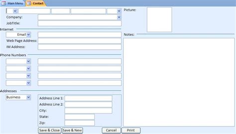 Custom Customer Contact Database Template CRM