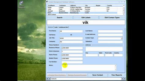 How To Use Contact Management Database Software YouTube