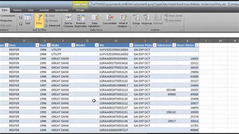 Fleet Maintenance Software Spreadsheets For TATEMS