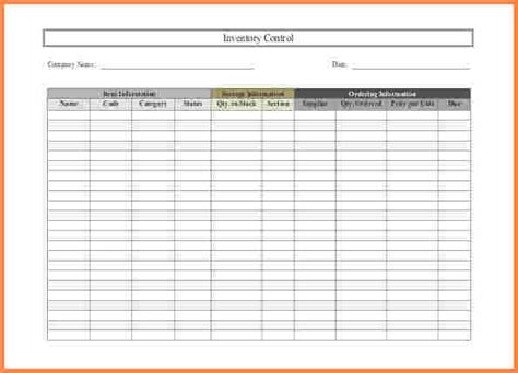 Small Business Inventory Spreadsheet Template Excel