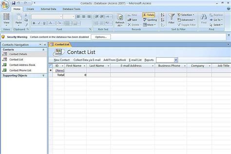 Create A Microsoft Access Database Using A Template