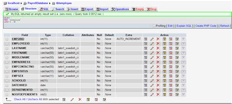 Payroll System Database Design Using MySQL