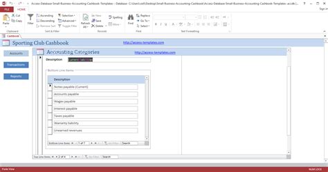 Download Small Business Accounting Cashbook Access