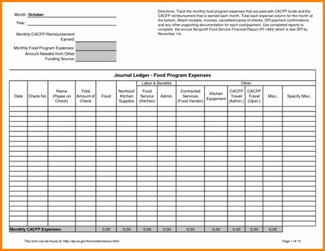 Free Business Ledger Template Ledger Review