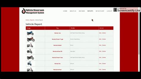 PHP And MySQL Project On Vehicle Showroom Management