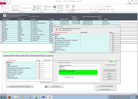 Access Training Access Staff Training Database