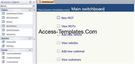 Vehicle Management System For Ms Access Database Access