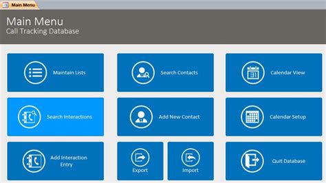 Call Log Interaction Tracking Template Tracking Database