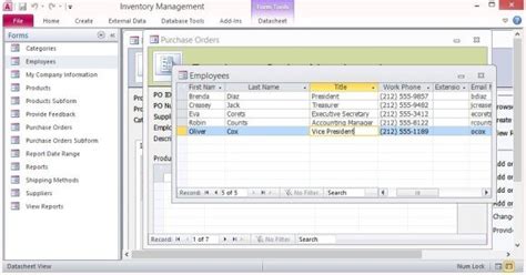 Free Inventory Control Forms Template For Microsoft Access