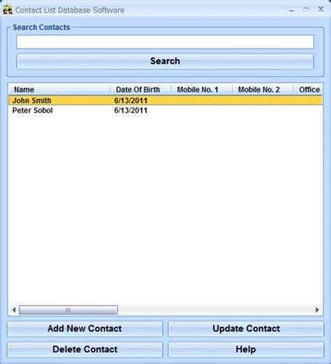 Download Contact List Database Software V AfterDawn
