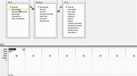 Session MS ACCESS Creating The Booking List Query