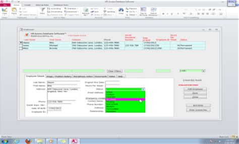 HR Access Database Software Download