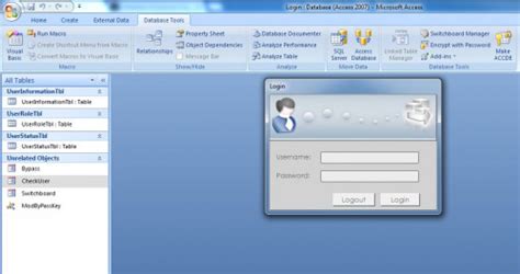 Simple MS Access Advanced Login Form Free Source Code