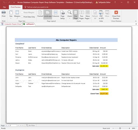 Download Computer Repair Shop Access Database Templates