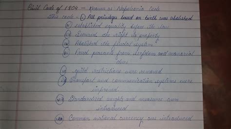 Explain Any Four Provisions Of TheNapoleon Civil Code