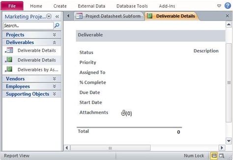 Desktop Marketing Project Management Database Template For