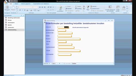 Bestellingen En Rekeningen Maken Via Access YouTube