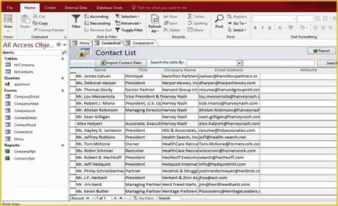 Free Human Resources Access Database Template