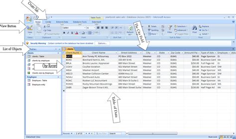 Microsoft Office Create A Basic Two Table Database With