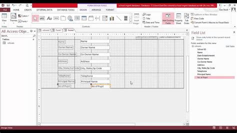 School Management Database With MS Access Part YouTube