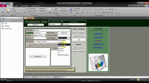 Track Your Job Applications Access Database YouTube