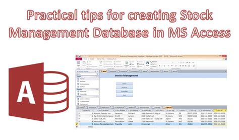 Practical Tips To Create A Stock Management Database In