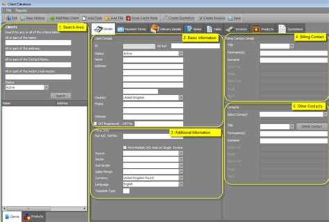 Excel Client Database Templates Excel Xlts