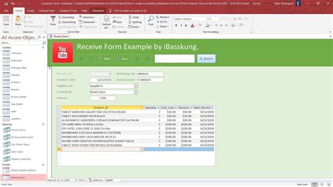 How To Make An Inventory Database In MS Access Part