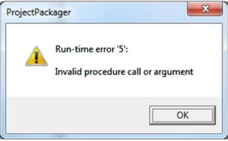 Run Time Error Invalid Procedure Call Or Argument