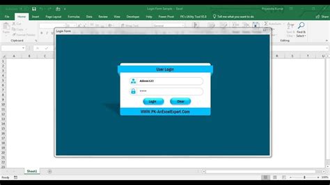 Login Form For Excel VBA Based Application Connect With MS