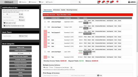 Screenshots PC Repair Tracker PHP MySQL Computer
