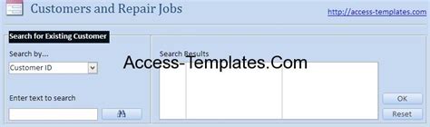 MS Access Templates For Small Business Computer Repair