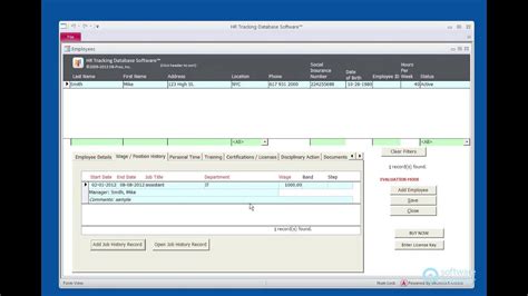 HR Tracking Database Software Video Tutorial YouTube