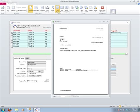 HOA Property Management Database Software System For