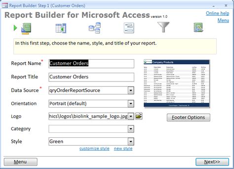 Report Builder For Microsoft Access The Better Access