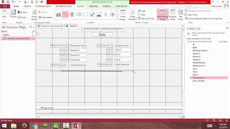 Revenue And Expense Database Income Statement YouTube