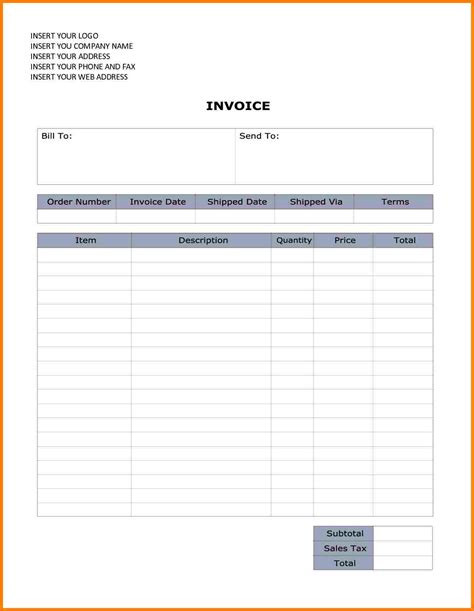 Bill Format In Word Doc Sample Travel Bill