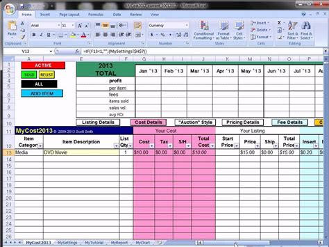 Antique Inventory Spreadsheet Spreadsheets Free Ebay At
