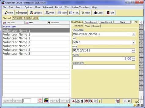 Free Volunteer Track Hours Database Template For Organizer