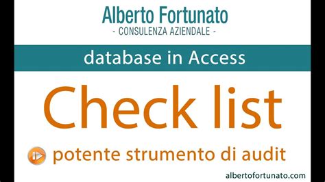 Check List In Access Utilizzare Check List YouTube
