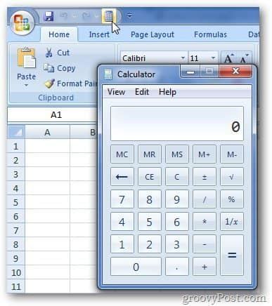 Microsoft Excel Add Windows Calculator To The Quick
