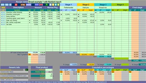 Excel MSRM Tool For Recipes New Version The Fresh Loaf