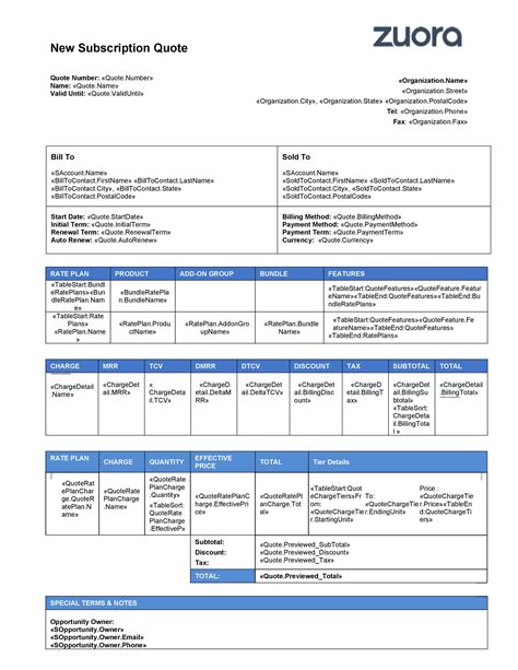 Professional Quote Templates Free Download