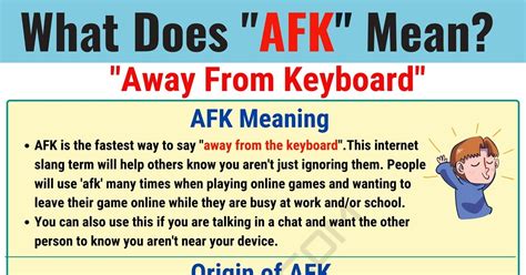 AFK Meaning What Does AFK Mean And Stand For E