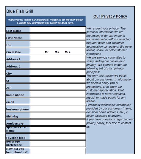 Customer Database Template