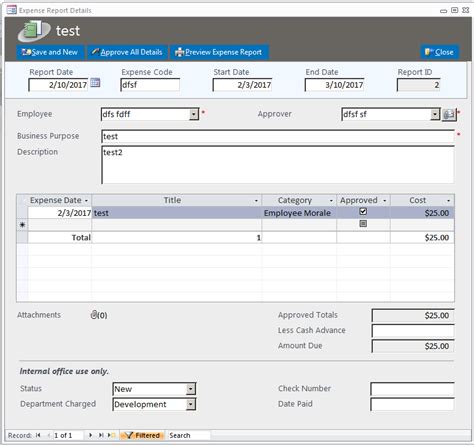 Expense Reports Database Template Expense Tracking Database