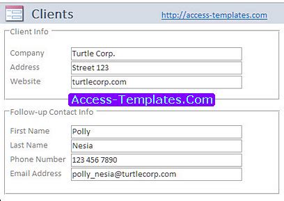 Microsoft Access Templates Project Management Tracker Database