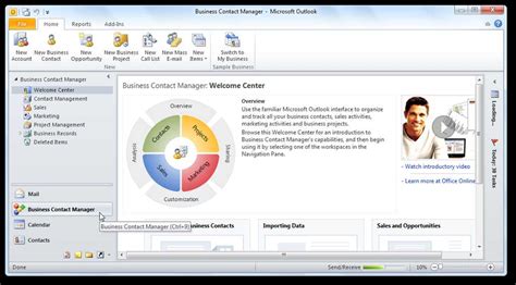 Getting Started With Outlook Business Contact Manager