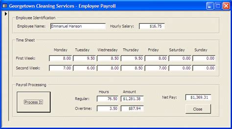 Microsoft Access Examples Payroll Simulation