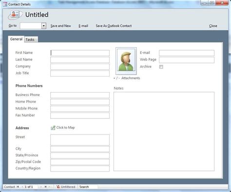 Task Management Access Database Microsoft Access